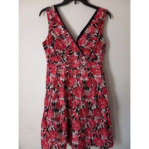 Robbie Bee Women's Sleeveless Dress With Liner Size P 10 Zipper back V-neck